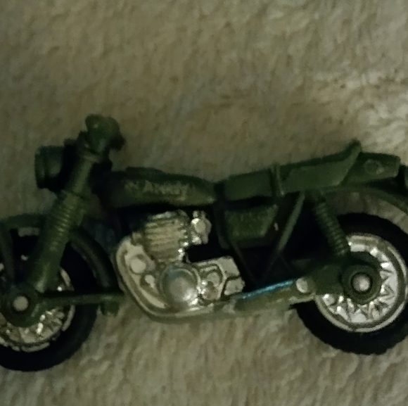 Vintage Plastic Army Motorcycle Hong Kong - Picture 1 of 1